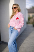PINK STRIPED BLOUSE